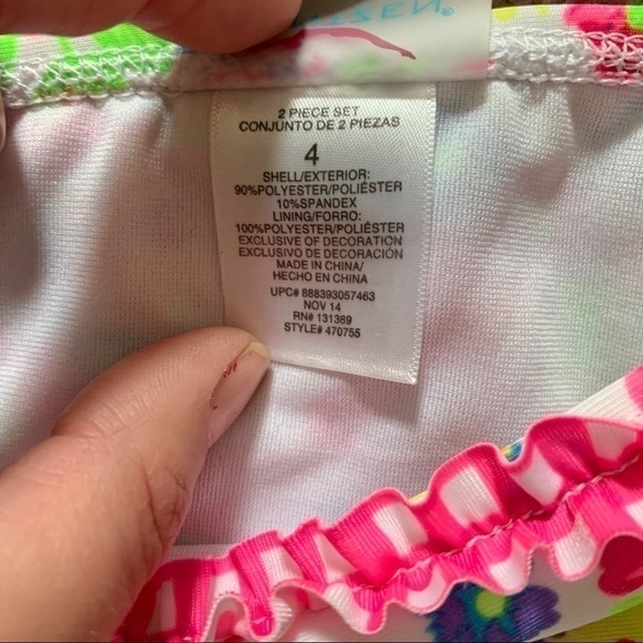 Jantzen Neon Floral Halter Tankini 4 - Picture 4 of 5